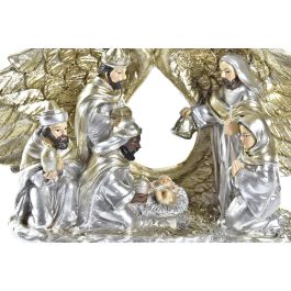 Figura Navidad Tradicional DKD Home Decor Dorado Blanco 7 x 10.5 x 27.5 cm (2 Unidades)