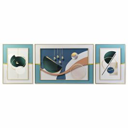 Cuadro Glam DKD Home Decor Turquesa Dorado 3 x 80 x 240 cm Set de 3 Precio: 145.50000014. SKU: S3028357
