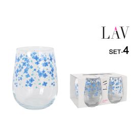 Set 4 Vasos Gaia Flores 475 cc - LAV (6 Cajas) Precio: 29.49999965. SKU: B1CH8CAFEV