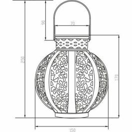 Galix GALG2301 Linterna de metal vintage beige 10 lumens H17cm