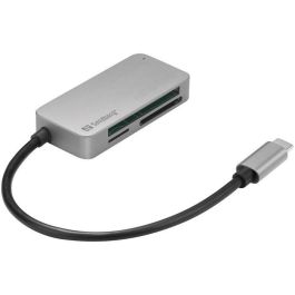Sandberg Lector de Tarjetas USB-C Multi Formato Pro para Fotos, Videos y Archivos | Copia de Seguridad | Disco Externo