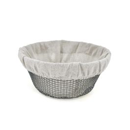Cesta Pan Metal Redonda con Forro 23 cm My Bar - Inde (12 Unidades) Cesta Pan Metal Redonda con Forro 23 cm My Bar - Inde (12 Unidades)