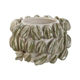 DKD Home Decor Centro de Mesa Tropical de Gres Blanco Verde Carambola 30x30x19 cm Precio: 30.68999956. SKU: B13CPHB7YW