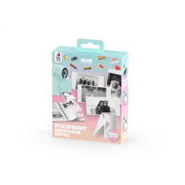 Wondee Kit Creativo Pixiprint Memoria: 3 Rollos Estándar, 1 Rollo Autoadhesivo y Álbum Personalizable para Imprimir hasta 300 Fotos
