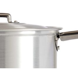 Cazo de Aluminio con Tapa 18 cm Kinvara - 2 L, Plata (10 Unidades) Cazo de Aluminio con Tapa 18 cm Kinvara - 2 L, Plata (10 Unidades)
