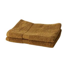 Today TOD3574641230944 Juego de 2 Toallas 50x90 cm 100% Algodón Essential Color Bronce