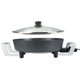 Bourgini Multicazuela Eléctrica 6 Litros 26 cm Diámetro 1800 W con Tapa de Cristal