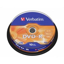 Verbatim DVD-R 4.7 GB 16X 10 Unidades Spindle Superficie Matt Silver Precio: 7.69000012. SKU: S8419645