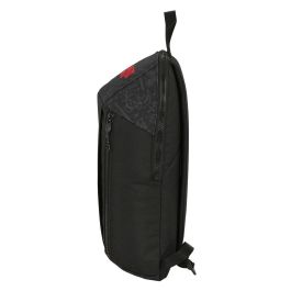 Safta Mini Mochila Stranger Things Cremallera Vertical Negra 22x39x10cm Poliéster 600D