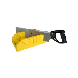 Stanley Caja de Corte con Sierra Trasera Integrada, Plástico ABS Resistente, 3 Ángulos (45°, 90°, 22.5°) para Madera y Molduras Stanley Caja de Corte con Sierra Trasera Integrada, Plástico ABS Resistente, 3 Ángulos (45°, 90°, 22.5°) para Madera y Molduras