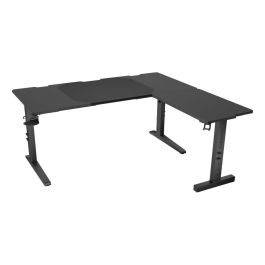 GENESIS NDS-2295 Escritorio Gaming Holm Modular Corner Negro, Ajustable en Altura 70-90cm, Iluminación LED RGB, Ergonómico