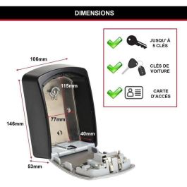 MASTER LOCK Caja de llaves segura - Formato XL - Caja de llaves - Almacenamiento de gran capacidad