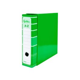 Archivador De Palanca Liderpapel A4 Filing System Forrado Sin Rado Lomo 80 mm Verde Con Caja Y Compresor Metalico