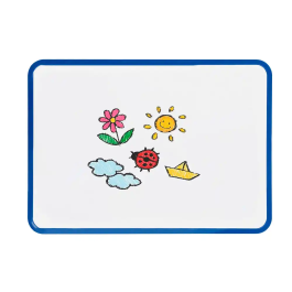 Liderpapel Pizarra Blanca Magnética Doble Cara Lisa 30x42 cm con Rotulador, Imán y Borrador