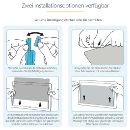 StarTech 133L-PRIVACY-SCREEN Filtro de Privacidad para Portátil 13.3in 16:9 Pantalla Ancha Reducción de Luz Azul Mate/Brillante Antideslumbrante