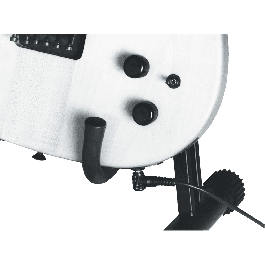 Quiklok Soporte para Guitarra Eléctrica y Bajo de Suelo, Plegable, Altura Ajustable de 510-860mm, Acero Negro