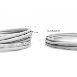 Digitus CAT 6A U/FTP Slim Patchkabel 10m gris - Cable de Red Ethernet para Conexiones de Alta Velocidad