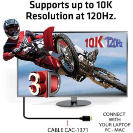 Club3D Cable HDMI 2.1 Ultra High Speed 4K120Hz 8K60Hz HDR 48Gbps 10K Macho/Macho Negro 1m