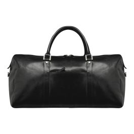 Dbramante1928 Kastrup 2 Weekender Bag - Bolso de Mano de Cuero Unisex Negro, Cremallera, Bolsillo Frontal, Asa y Bandolera Extraíble