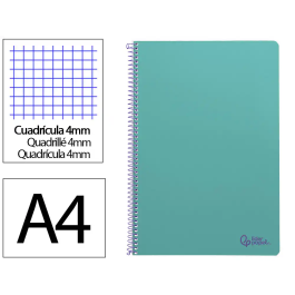 Liderpapel Cuaderno Espiral Smart A4 Tapa Blanda 80 Hojas 75gr Cuadro 4mm con Margen Color Turquesa Precio: 7.49999987. SKU: B1ET6L762E