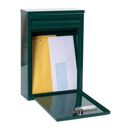 Arregui Buzón Exterior Individual Zagúan de Acero Galvanizado Verde. Recoge Cartas, Tamaño S (A5), 22x8x32 cm.