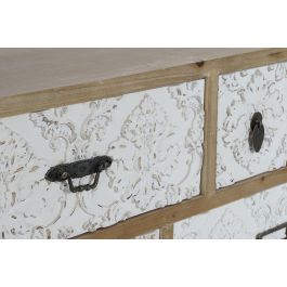 Mueble de TV DKD Home Decor 120 x 40 x 61 cm Abeto Natural Metal Blanco