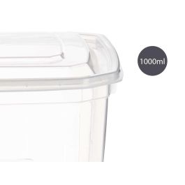 Fiambrera Plastico Rectangular 1000Ml Leknes 14X8CM (12 Unidades) Fiambrera Plastico Rectangular 1000Ml Leknes 14X8CM (12 Unidades)