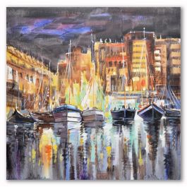 DKD Home Decor Cuadro Lienzo MDF Multicolor 80 x 3 x 80 cm (2 Unidades)