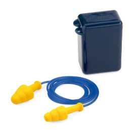 Steelpro Fit Basic Tapones Auditivos Reutilizables con Cordón, Caja 100 uds, SNR: 31db