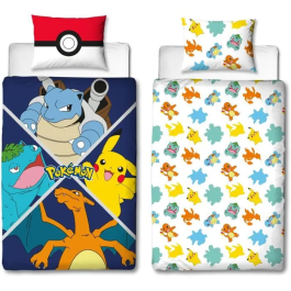 Pokemon AAART15015 Juego de Cama Starter Evolution II Microfibra Funda Nórdica 140 x 200 cm + Funda Almohada 63 x 63 cm Precio: 28.78999948. SKU: B1DXJ3PAAZ