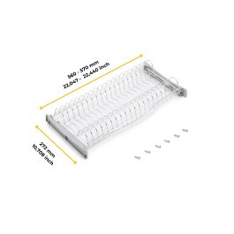 Emuca Escurreplatos para módulos altos Suprastar, módulo 600mm, Acero, Cromado