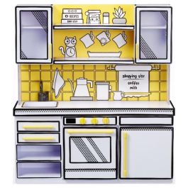 Miniverse LIT591832EUC Make It Mini Kitchen Cocina en miniatura con 3 recetas, Lámpara UV, horno, frigorífico y encimera