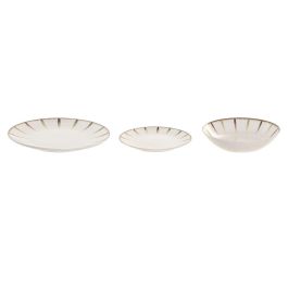 DKD Home Decor Vajilla Basicos Verde Blanco Porcelana Set de 18 Piezas 26.8 x 2.8 x 26.8 cm