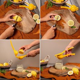 Quttin Exprimidor de Limones de Aluminio – Manual y Resistente, 22 x 7.5 x 5 cm (24 Unidades)