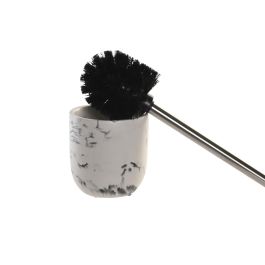 DKD Home Decor Escobillero Moderno Blanco Negro 10 x 36 x 10 cm