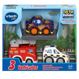 Tut tut bolidos set 3 (maría policía, valiente camión bomb y victoria coche carreras)vehículos con luz, voz, melodias y canciones. 8 x 9 x 5,5 cm Tut tut bolidos set 3 (maría policía, valiente camión bomb y victoria coche carreras)vehículos con luz, voz, melodias y canciones. 8 x 9 x 5,5 cm