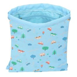 Bolsa Mochila con Cuerdas Safta Coches Azul 26 x 34 x 1 cm