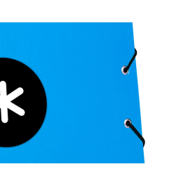 Antartik Carpeta Tres Solapas Cierre Gomas Cartón Forrado A4 Azul