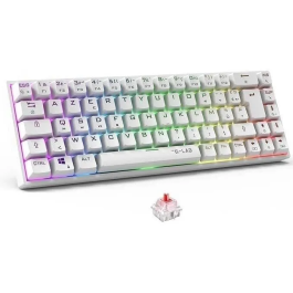 The G-Lab KEYZ TITAN Teclado Mecánico para Juegos con Interruptor Rojo, Azerty, Triple Modo, RGB, Blanco Precio: 60.5. SKU: B1922V5ZGR