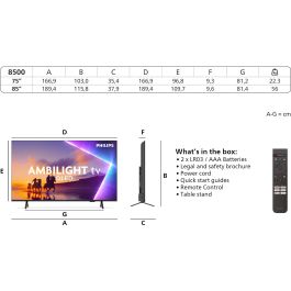 Philips 75PUS8500/12 TV 189cm 75" 4K QLED Smart TV Ambilight