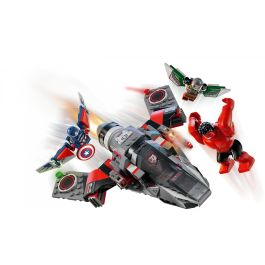 LEGO 76292 Marvel Capitán América vs Hulk Rojo Avión de Combate para Construir