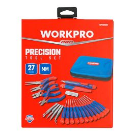 Workpro Juego de Herramientas de Precisión 27 Piezas con Alicates, Cortadores y Destornilladores, Incluye Estuche
