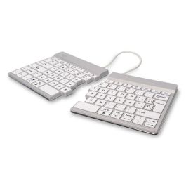 R-Go Tools Teclado ergonómico dividido R-Go Split Break con software de descanso, QWERTY (ES), Bluetooth, blanco