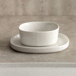 Bol para Aperitivos Bidasoa Elite Blanco Cerámica 18 x 18 x 3,5 cm (8 Unidades)