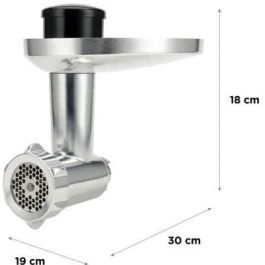 Kenwood KAX950ME Picadora de Carne de Aluminio y Acero Inoxidable - Incluye 3 Discos y 2 Cuernos para Salchichas