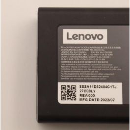 Lenovo 100W power adapter with multiple voltage outputs: 20V, 15V, 9V, 5V, designed for Lenovo devices including Yoga Slim 7 Pro.