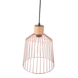 Lámpara Colgante "Turkistan" Metal y Madera [SKD-P80048]