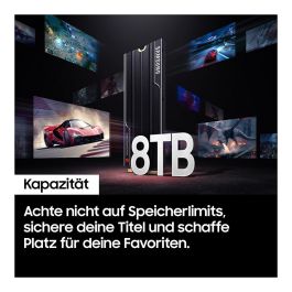 Samsung MZ-VAP4T0 990 PRO 4TB M.2 PCIe 5.0 NVMe SSD con Disipador - 14800 MB/s Lectura, 13400 MB/s Escritura - Para PC Gaming