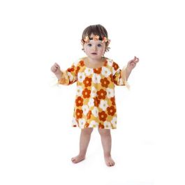 Creaciones Llopis Disfraz de Bebé Hippie, Vestido Color Naranja para Edades 0-12 Meses