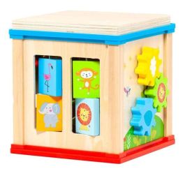 Cubo de actividades de madera. 19x17x17 cm Cubo de actividades de madera. 19x17x17 cm